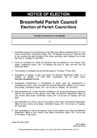 Broomfield notice of election