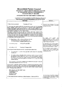 Agar Public Rights Unaudited Accounts