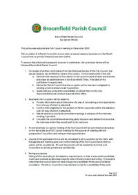 Co-option policy (ongoing)