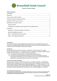 Councillor code of conduct 2026
