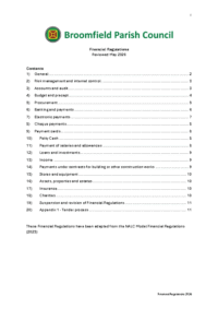 Financial Regulations 2026
