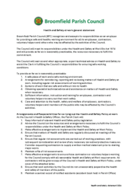 Health and Safety statement (ongoing)