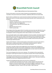 Social media and communications policy (ongoing)