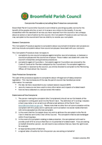 Complaints procedure 2026