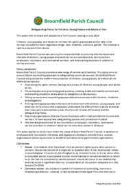 Safeguarding policy 2026